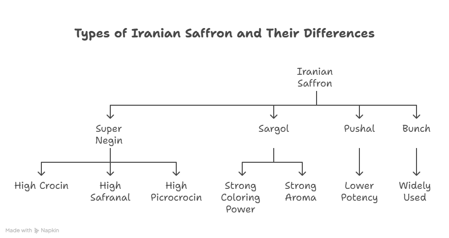 Types of Iranian Saffron and Their Differences