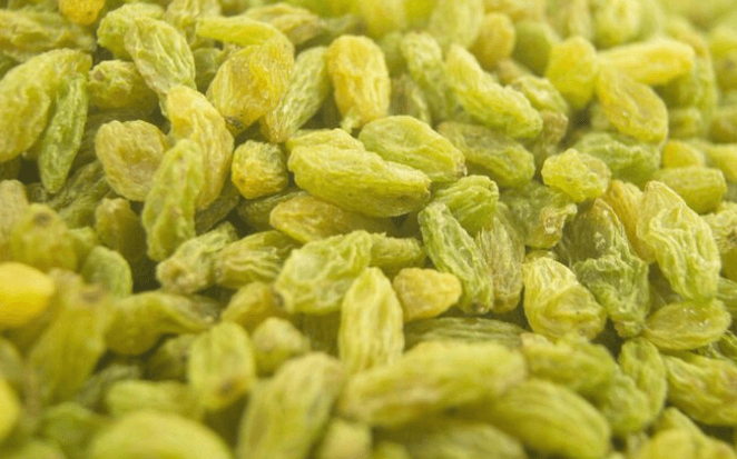 Iranian green raisins (kashmari)