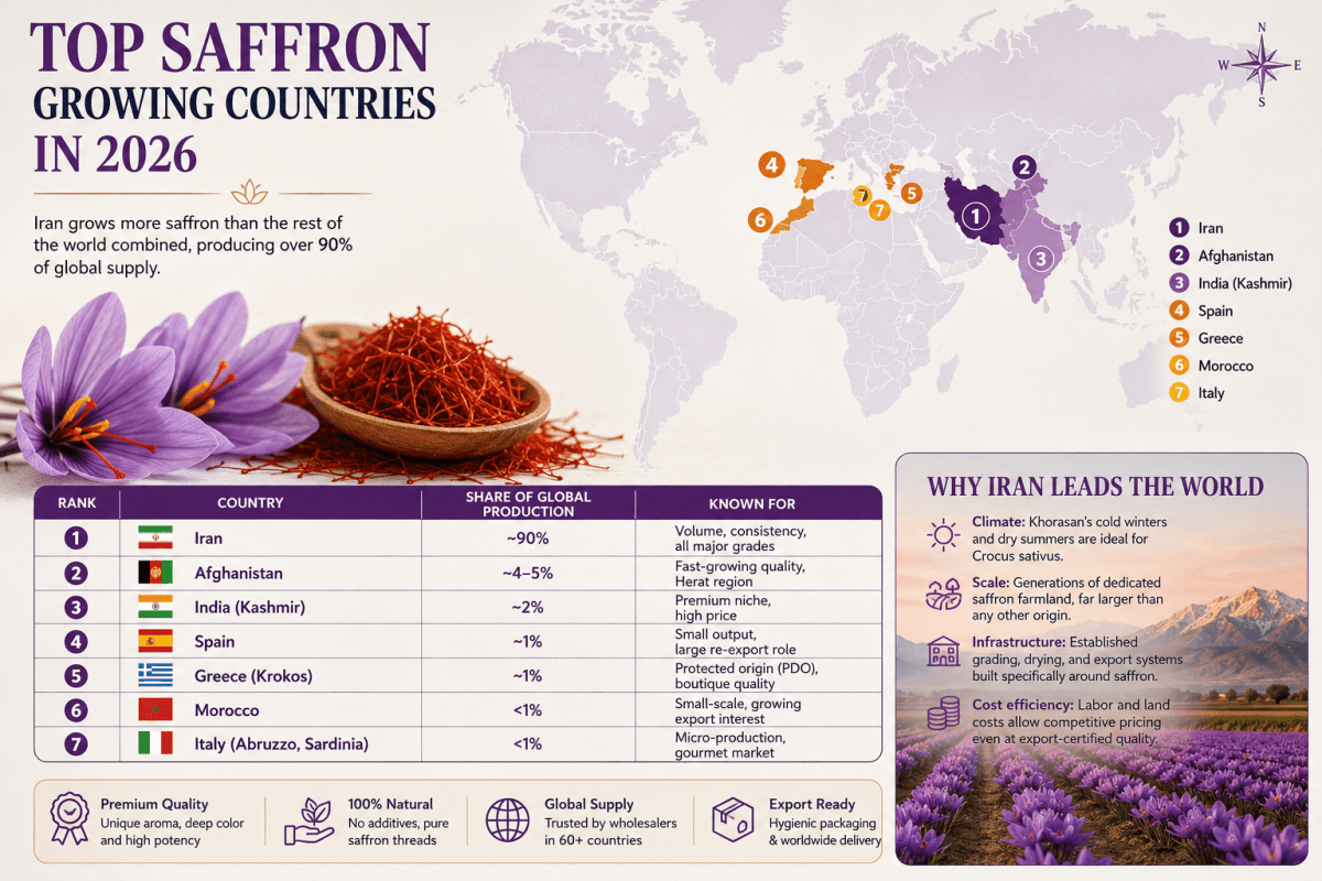 Top Saffron Growing Countries in 2026