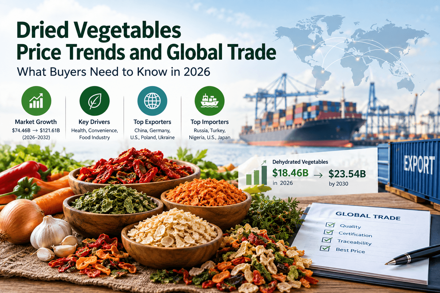 Dried Vegetables Price Trends and Global Trade What Buyers Need to Know in 2026