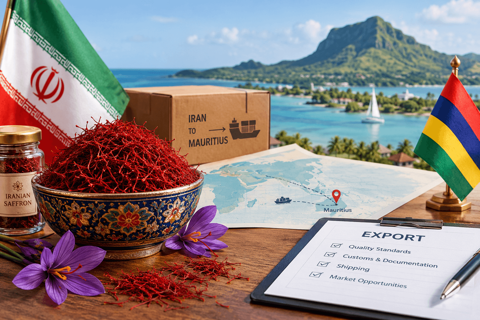 Saffron Export to Mauritius: A Practical Guide for Iranian Exporters